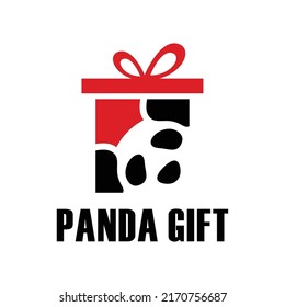 panda gift logo, panda delivery logo
