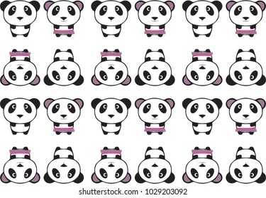Panda girl and boy