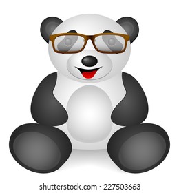 Panda glasses on a white background.
