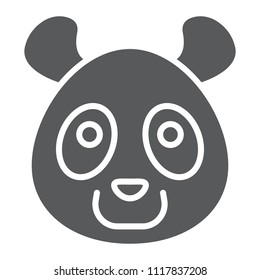 Panda glyph icon, animal and zoo, bear sign vector graphics, a solid pattern on a white background, eps 10.