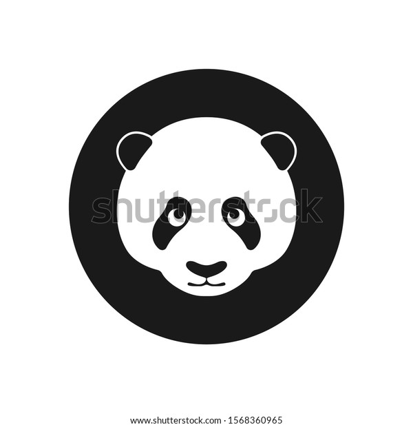 Panda Graphic Icon Head Panda Circle Stock Vector (Royalty Free) 1568360965