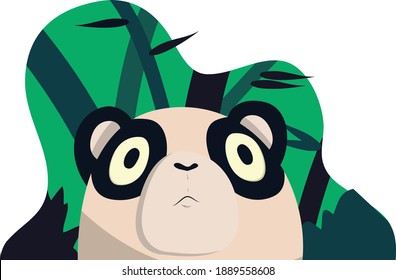 Panda in grünem Bambuswald