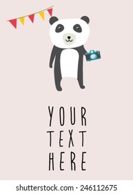 Panda greeting card