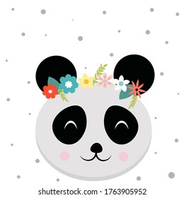 panda greeting card, baby shower
