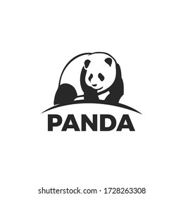 Panda hand drawn logo template