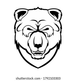 panda Hand drawn sketch in monochrome
