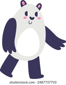 Panda handgezeichnete Vektorillustration