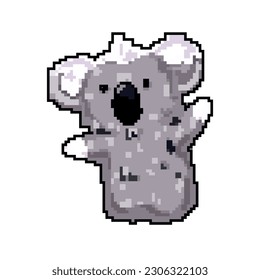 panda hand puppet game pixel art retro vector. bit panda hand puppet. old vintage illustration