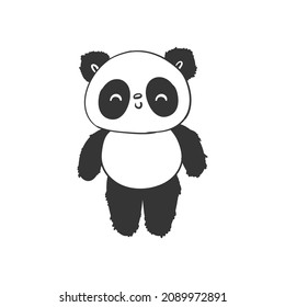 Panda. Hand-drawn panda bear. Sketch drawing for design. Vector image
