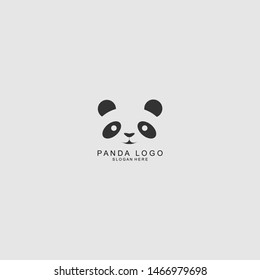 Panda Head Abstract logo icon designs illustration template.