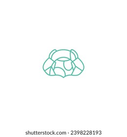 Panda head abstract vector logo design