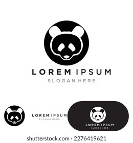 Panda head animal logo and symbol