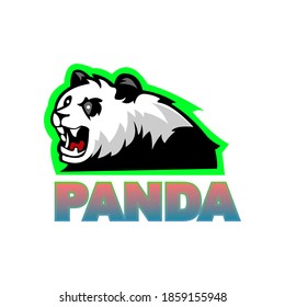 panda head animal vector logo