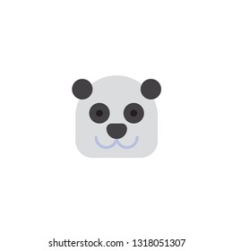 panda head cartoon icon on a white background