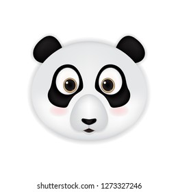 Panda head cartoon vector