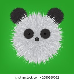 Panda head. Conceptual avatar. Vector illustration.