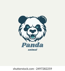 Diseño de logotipo de juego de cabeza de panda