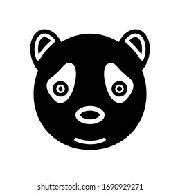 Panda Head Icon Design Flat Style Stock Vector (Royalty Free ...