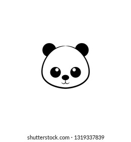 panda head icon on a white background