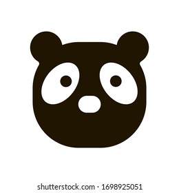 Panda head icon in trendy flat style isolated. Illustration eps 10.