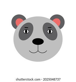 Panda head illustration. Vector illustration in a flat style