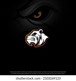 Panda head logo design good use for symbol mascot identity emblem badge and more