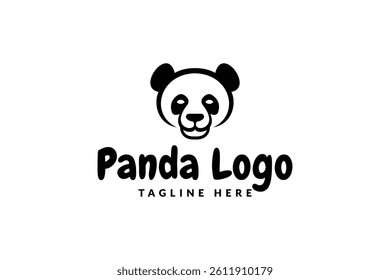 panda head logo design. logo icon vector illustration