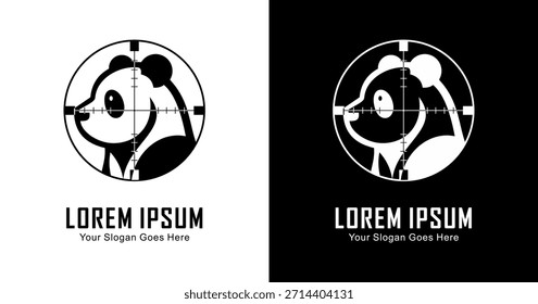 Panda head logo design that is currently in the shot