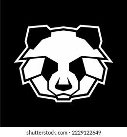 Panda Head Logo Design Vector