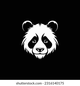 Panda-Kopf-Logo-Design, Vektorgrafik