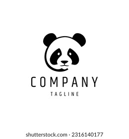 Ilustración vectorial del logotipo de la cabeza de Panda