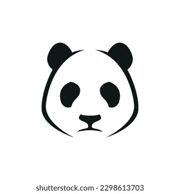 Panda-Kopf-Logo-Symbol Vektorgrafik