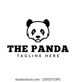 panda head logo icon vector illustration