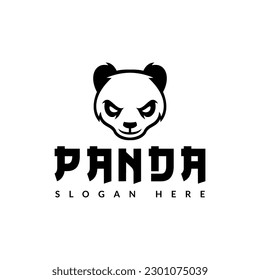 icono de logotipo de cabeza de panda vectíife