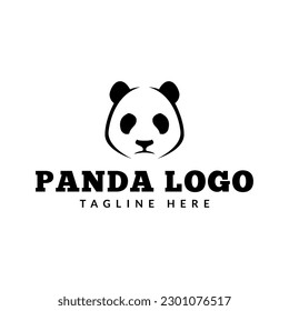 panda head logo icon vector illustration