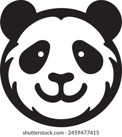 Panda Head Logo Icon Vector