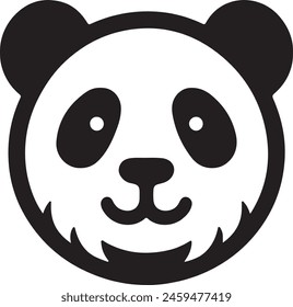 Panda Head Logo Icon Vector
