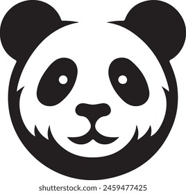 Icono de logotipo de cabeza de panda Vector