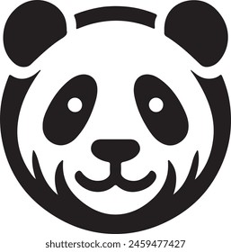 Panda Head Logo Icon Vector