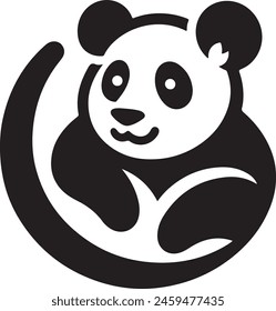 Panda Head Logo Icon Vector