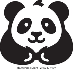 Panda Head Logo Icon Vector