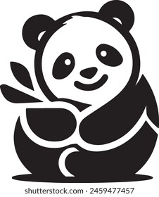 Panda Head Logo Icon Vector