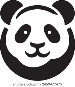 Panda Head Logo Icon Vector