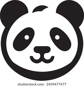 Icono de logotipo de cabeza de panda Vector