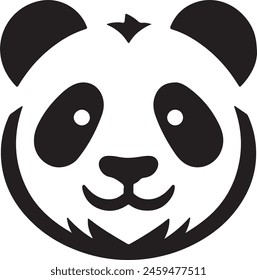 Panda Head Logo Icon Vector