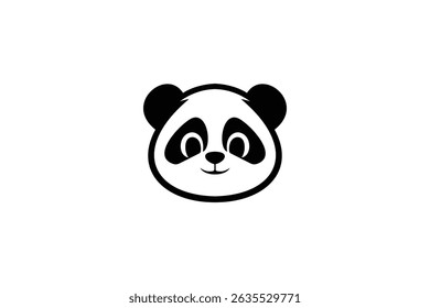 panda head logo icon vector illustration	