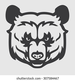 Panda Head Logo Mascot Emblem