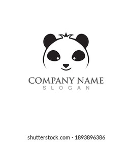 Panda head logo and symbol vector