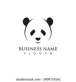 Panda head logo and symbol vector
