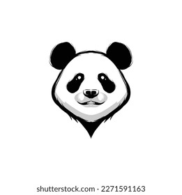 panda head logo vector illustration